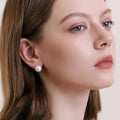 925 Sterling Silver Large Freshwater Edison Pearl Stud Earrings, Fine Jewelry Gift for Women