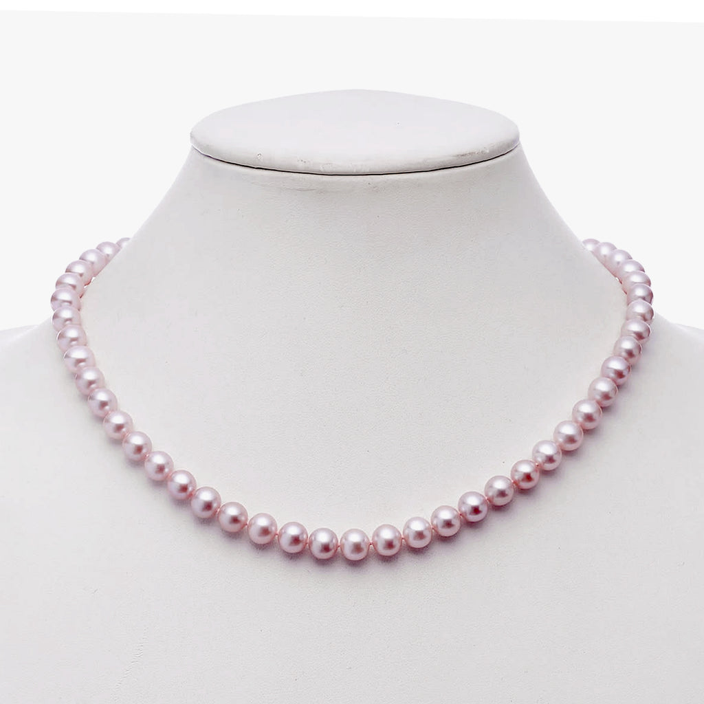 7-8mm Lilac Purple Freshwater Pearl Necklace | AAAA Quality | Elegant Gift