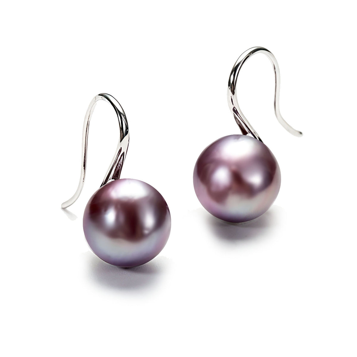 10-11mm Natural Pearl Drop Earrings with S925 Silver Hooks