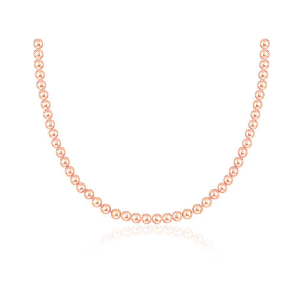 Pink & Orange Natural Freshwater Edison Pearl Necklace | 7-8mm & 3-4mm Gradient Beads