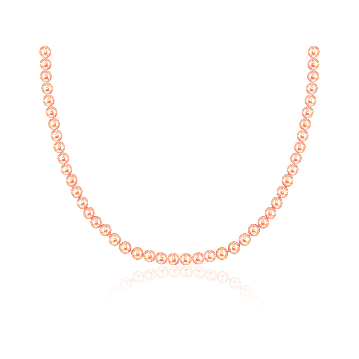 Pink & Orange Natural Freshwater Edison Pearl Necklace | 7-8mm & 3-4mm Gradient Beads