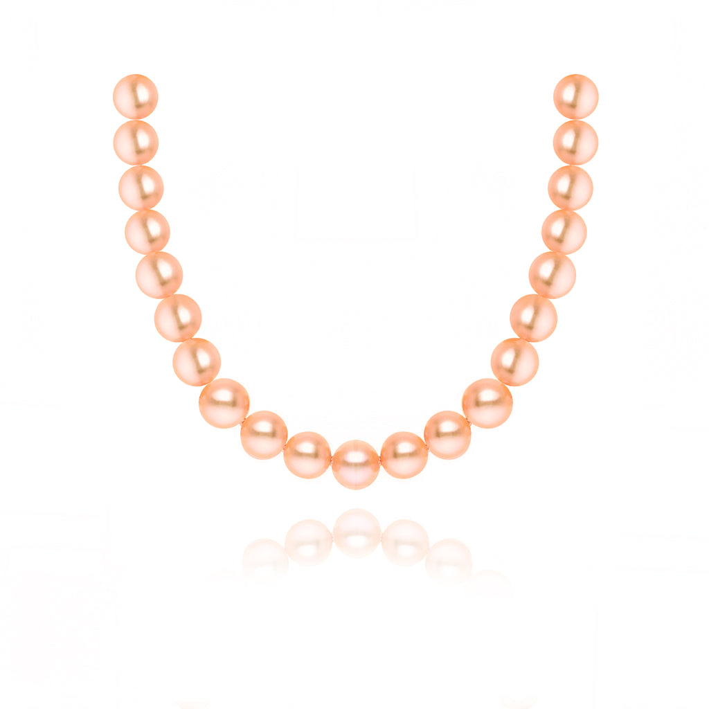 Pink & Orange Natural Freshwater Edison Pearl Necklace | 7-8mm & 3-4mm Gradient Beads