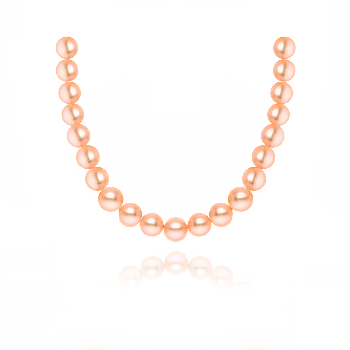 Pink & Orange Natural Freshwater Edison Pearl Necklace | 7-8mm & 3-4mm Gradient Beads